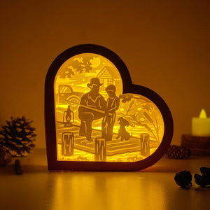 Father Day 2 - Heart Papercut Lightbox File - 6,2x6,4" - Cricut File - LightBoxGoodMan - LightboxGoodman