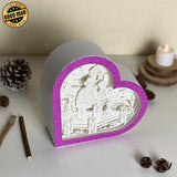 Father Day 2 - Heart Papercut Lightbox File - 6,2x6,4" - Cricut File - LightBoxGoodMan - LightboxGoodman