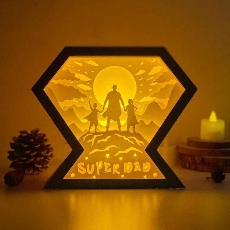 Father's Day 1 - Paper Cut Diamond Light Box File - Cricut File - 17x20cm - LightBoxGoodMan - LightboxGoodman