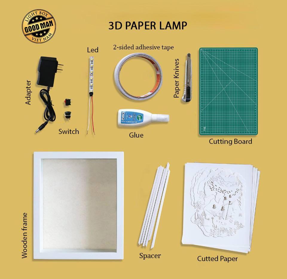 Father's Day 8 – Paper Cut Light Box File - Cricut File - 8x8 inches - LightBoxGoodMan - LightboxGoodman
