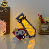 Father's Day - Tie Shaped Papercut Lightbox File - 9x7.4" - Cricut File - LightBoxGoodMan - LightboxGoodman