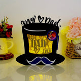 Father's Day - Top Hat Papercut Lightbox File - 6.7x6.7