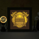 Firefighter Badge – Personalized Papercut Lightbox File - 8x8" - Cricut File - LightBoxGoodMan - LightboxGoodman