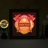 Firefighter Badge – Personalized Papercut Lightbox File - 8x8" - Cricut File - LightBoxGoodMan - LightboxGoodman