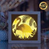 Flamingo 2 – Paper Cut Light Box File - Cricut File - 8x8 inches - LightBoxGoodMan - LightboxGoodman