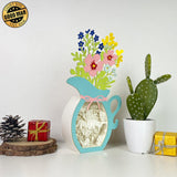 Floral Mom - Flower Vase Papercut Lightbox File - 10.5x6" - Cricut File - LightBoxGoodMan - LightboxGoodman