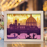 Florence Italy - Paper Cut Light Box File - Cricut File - 8x10 Inches - LightBoxGoodMan