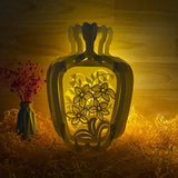 Flower - 3D Pop-up Light Box Vase File - Cricut File - LightBoxGoodMan