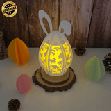Flowers 1 - Easter Bunny Egg 3D Lantern File - Cricut File - 7.3x3.8" - LightBoxGoodMan - LightboxGoodman