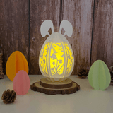 Flowers 2 - Easter Bunny Egg 3D Lantern File - Cricut File - 7.3x3.8