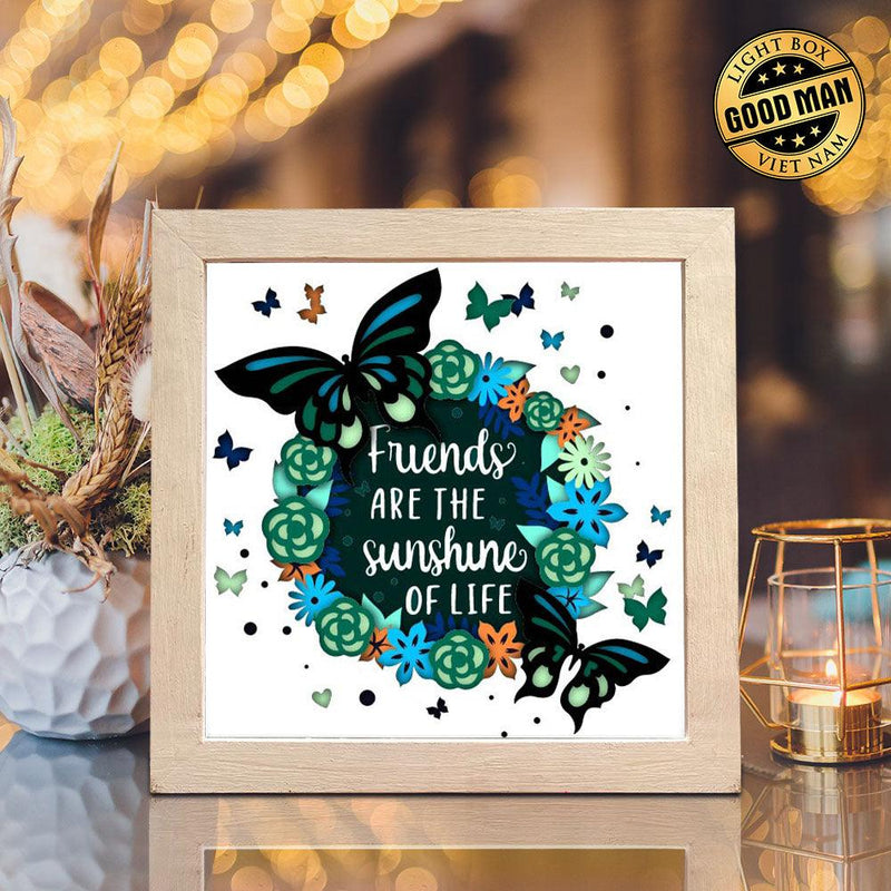 Friendship Quote 5 – Paper Cut Light Box File - 8x8" - Cricut File - LightBoxGoodMan - LightboxGoodman