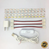 Full set 4 colors led strip, 3 connectors, 1 power supplies and on/off switch - LightboxGoodman