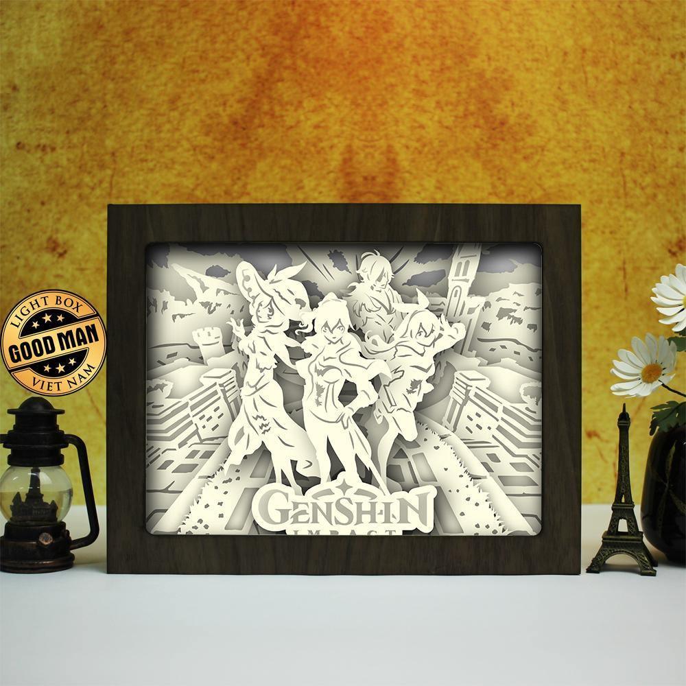 Genshin Impact - Paper Cut Light Box File - Cricut File - 20x26cm -  LightBoxGoodMan