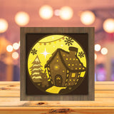 Gingerbread Christmas House - Paper Cutting Light Box - LightBoxGoodman - LightboxGoodman