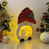 Gingerbread Christmas - Paper Cut Gnome Light Box File - Cricut File - 10x7 inches - LightBoxGoodMan - LightboxGoodman