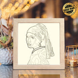 Girl With A Pearl Earring – Paper Cut Light Box File - Cricut File - 8x8 inches - LightBoxGoodMan - LightboxGoodman