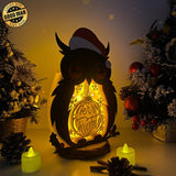 Glass Christmas Ball - Paper Cut Owl Light Box File - Cricut File - 25x20 cm - LightBoxGoodMan - LightboxGoodman