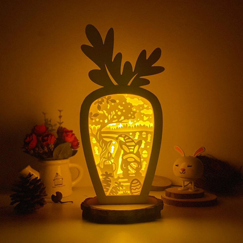 Gnome 1 - Paper Cut Carrot Light Box File - Cricut File - 5.5x11.4 Inches - LightBoxGoodMan - LightboxGoodman