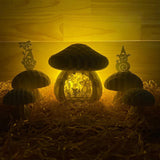 Gnome - 3D Pop-up Light Box Mushroom File - Cricut File - LightBoxGoodMan
