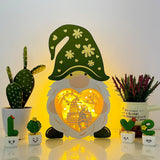 Gnome Couple - Paper Cut Love Gnome Light Box File - Cricut File - 11,2x6,4 Inches - LightBoxGoodMan - LightboxGoodman