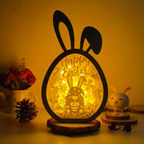 Gnome Easter 1 - Paper Cut Bunny Light Box File - Cricut File - 6.4x10.9 Inches - LightBoxGoodMan