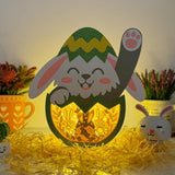 Gnome Easter - Bunny Easter Egg Papercut Lightbox File - Cricut File - 8x7 Inches - LightBoxGoodMan