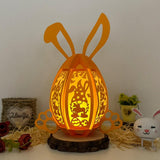 Gnome Easter - Easter Bunny Egg 3D Lantern File - Cricut File - 7.6x10.4