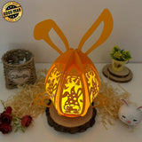 Gnome Easter - Easter Bunny Egg 3D Lantern File - Cricut File - 7.6x10.4" - LightBoxGoodMan - LightboxGoodman