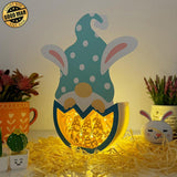 Gnome Easter - Gnome Easter Egg Papercut Lightbox File - Cricut File - 10,7x6 Inches - LightBoxGoodMan - LightboxGoodman