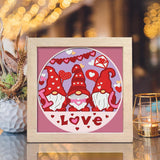 Gnome Love 2 – Paper Cut Light Box File - Cricut File - 8x8 Inches - LightBoxGoodMan