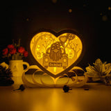 Gnome Love - Paper Cut Heart Light Box File - Cricut File - 16x19cm - LightBoxGoodMan - LightboxGoodman