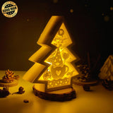 Gnome Love - Paper Cut Tree Light Box File - Cricut File - 20x22cm - LightBoxGoodMan - LightboxGoodman