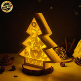 Gnome Love - Paper Cut Tree Light Box File - Cricut File - 20x22cm - LightBoxGoodMan - LightboxGoodman