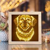 Golden Retriever – Paper Cut Light Box File - Cricut File - 8x8 inches - LightBoxGoodMan