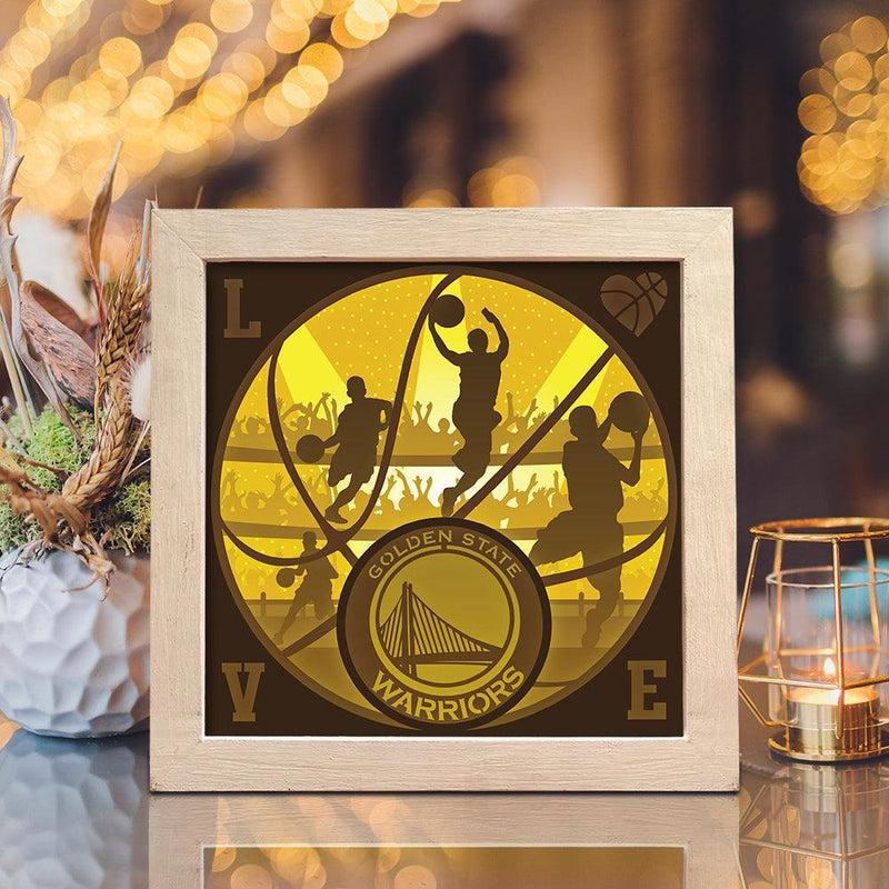 Golden State Warriors – Paper Cut Light Box File - Cricut File - 20x20cm - LightBoxGoodMan - LightboxGoodman