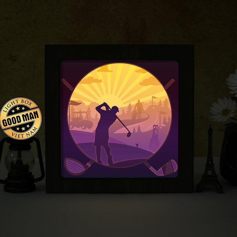 Golf 1 – Paper Cut Light Box File - Cricut File - 20x20cm - LightBoxGoodMan - LightboxGoodman