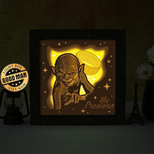 Gollum 1 - Paper Cut Light Box File - Cricut File - 20x20cm - LightBoxGoodMan - LightboxGoodman