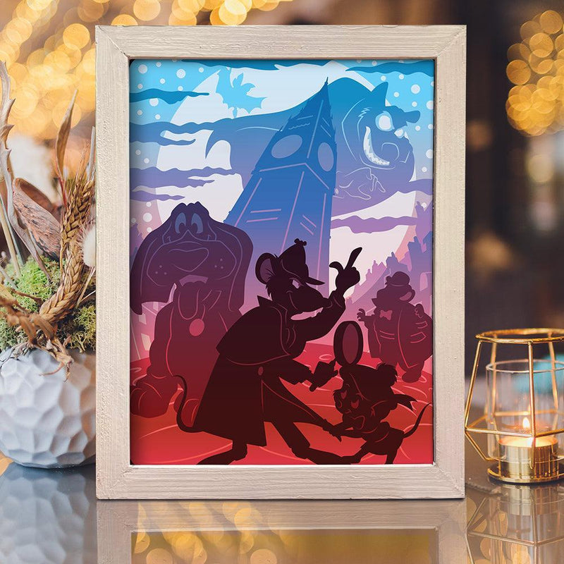 Great Mouse Detective - Paper Cut Light Box File - Cricut File - 20x26cm - LightBoxGoodMan - LightboxGoodman