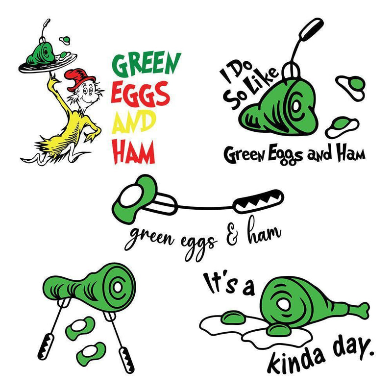 Green Eggs And Ham - Cricut File - Svg, Png, Dxf, Eps - LightBoxGoodMan - LightboxGoodman