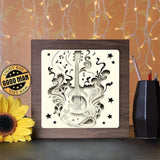 Guitar Square - Paper Cutting Light Box - LightBoxGoodman - LightboxGoodman