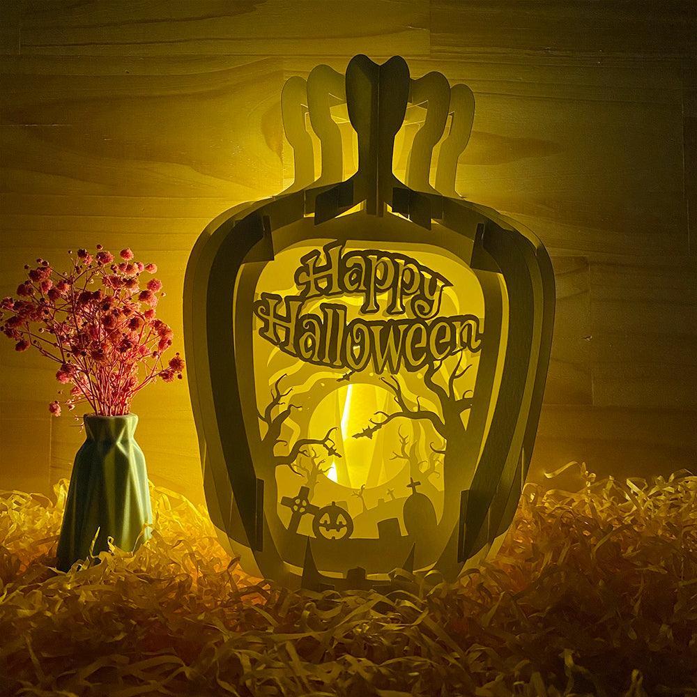 Halloween 1 - 3D Pop-up Light Box Vase File - Cricut File - LightBoxGoodMan - LightboxGoodman