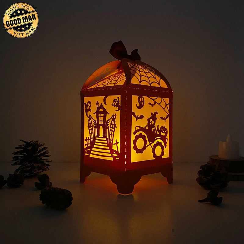 Halloween 1 - Paper Cut Lantern File - Cricut File - 10,5x20,6cm - LightBoxGoodMan - LightboxGoodman
