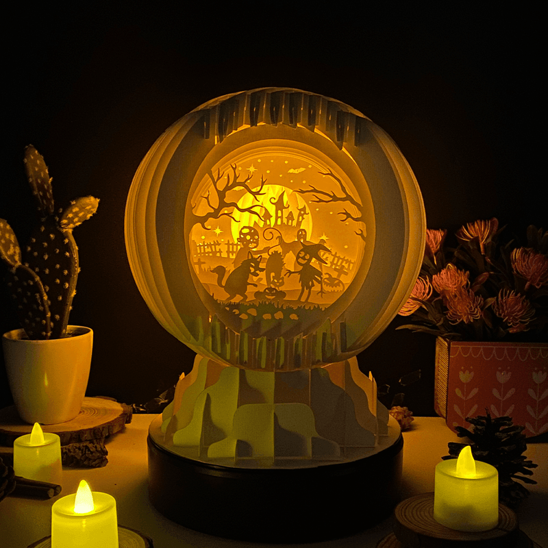 Halloween - 3D Pop-up Light Box Globe File - Cricut File - LightBoxGoodMan - LightboxGoodman