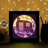 Halloween Camper - Paper Cutting Light Box - LightBoxGoodman - LightboxGoodman