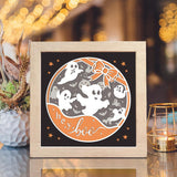 Halloween Hey Boo – Paper Cut Light Box File - Cricut File - 20x20cm - LightBoxGoodMan