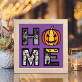 Halloween Home – Paper Cut Light Box File - Cricut File - 20x20cm - LightBoxGoodMan