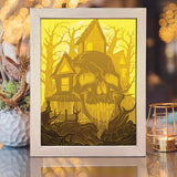 Halloween House – Paper Cut Light Box File - Cricut File - 20x26cm - LightBoxGoodMan