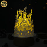 Happy Birthday 3 - 3D Dome Lantern File - Cricut File - LightBoxGoodMan - LightboxGoodman