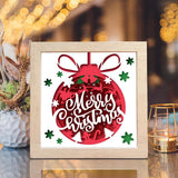 Happy Christmas – Paper Cut Light Box File - Cricut File - 8x8 inches - LightBoxGoodMan