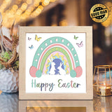 Happy Easter 1 – Paper Cut Light Box File - Cricut File - 8x8 Inches - LightBoxGoodMan - LightboxGoodman